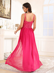 Trumpet/Mermaid Halter Sequins Floor Length Prom Dress