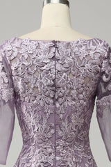 A-line Chiffon Mother of the Bride Dress with Lace