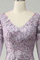 A-line Chiffon Mother of the Bride Dress with Lace
