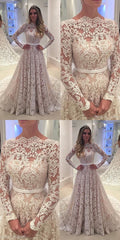 Lace Wedding Dress With Sleeves, Bridal Gown ,Dresses For Brides