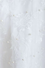 Pearls V-Neck Backless A-Line Wedding Dress