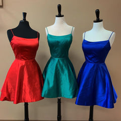 Simple Light Blue Short Homecoming Dress Graduation Party Cocktail Gown