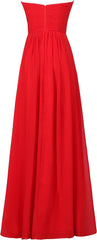 Lieverd bruidsmeisje chiffon prom jurk lange avondjurk