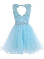 Wine Red Tulle Homecoming Dresses, Short Prom Dresses , Party Dresses