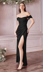 Corset Off-the-Shoulder Long Prom Dress 7484
