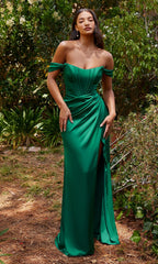 Corset Off-the-Shoulder Long Prom Dress 7484