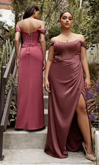 Corset Off-the-Shoulder Long Prom Dress 7484