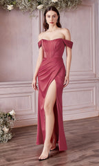 Corset Off-the-Shoulder Long Prom Dress 7484