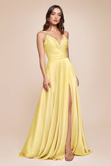 Cinderella Divine CD7485C Spaghetti Strap Long Prom Dress Plus Size