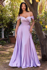 Cinderella Divine 7493 Long Off Shoulder Prom Dress