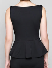 Mermaid / Trumpet Mother of the Bride Dress Elegant Scoop Neck Ankle Length Jersey Sleeveless No with Pleats