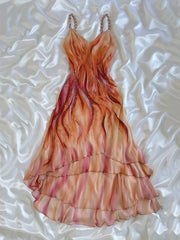 Vintage Shiny Beaded Prom Dress Sheath Spaghetti Strap Evening Dress Long Formal Dress HZ1024