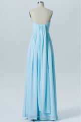 Convertible Light Blue Sweetheart Bridesmaid Dress
