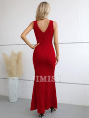 V-neck ball gown long dress party wrap elegant festival slimming evening gown