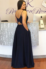Navy Simple Prom Dresses, Evening Dress, Formal Dress, Dance Dresses
