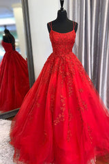 Backless Lace Prom Dress,Pageant Dress, Evening Dress, Ball Dance Dresses,