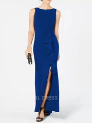Sheath Bateau Neck Sleeveless Pleated Wedding Guest Dresses Mother of the Bride Dresse