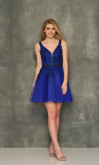 Dave & Johnny A-Line Short Homecoming Dress