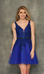 Dave & Johnny A-Line Short Homecoming Dress