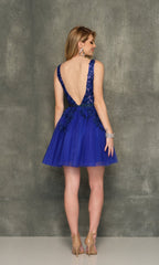 Dave & Johnny A-Line Short Homecoming Dress