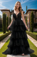 Ball Gown Sweep-Brush Train Tulle Prom Dress CS0461
