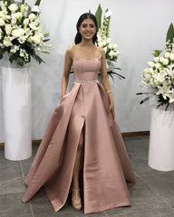 Hollywood Celebrity Style Long Strapless Satin Prom Evening Dresses