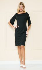 Semi-formal Short Career Dress with Sleeves 8772