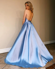 Halter Neck Simple Long Prom Dress,Prom Dresses,Pageant Dress