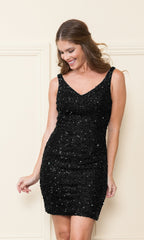 Back Cut-Out Short Sequin Homecoming Dress 8806