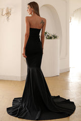 Black Mermaid Sweetheart Long Holiday Party Dress