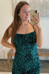Fuchsia Sequins Mermaid Long Formal Dress