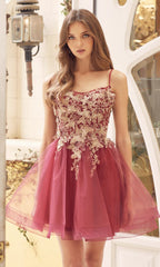 Short A-Line Butterfly Homecoming Dress 902