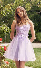 Short A-Line Butterfly Homecoming Dress 902