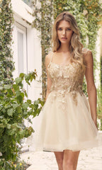 Short A-Line Butterfly Homecoming Dress 902