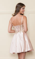 Corset-Style Strapless Short Homecoming Dress 9084