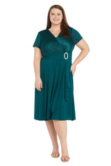 R&M Richards 9109W Short Formal Plus Size Dress