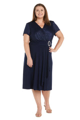 R&M Richards 9109W Short Formal Plus Size Dress