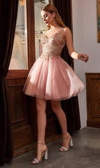Ballerina-Style Short Homecoming Dress 9239