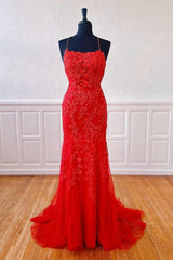 Tulle/Lace Prom Dress Long with Appliques and Beading,Prom Dresses,Pageant Dress
