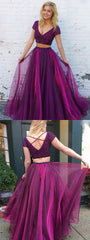 Two Pieces Prom Dress, Evening Dress, Dance Dresses, Graduation School Party Dresses