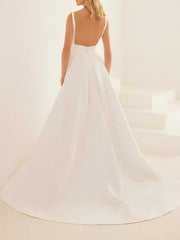 Wholesale A-Line/Princess V-Neck Floor-Length Wedding Dress