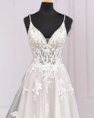 A-line Appliques Wedding Dresses