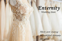 Customized A Line Applique Beading Wedding Dress Button Sexy V-neck One Shoulder Short Bridal Gown