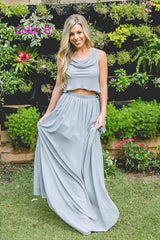 Chiffon Reversible Crop Top Bridesmaid Dresses