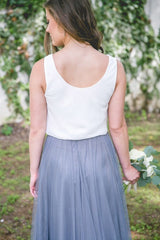 Chiffon Reversible Crop Top Bridesmaid Dresses