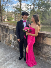Sparkle Mermaid Sequin Prom Dress With Slit