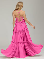 Amanda V-neck Empire Waist Prom Dress