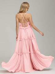Amanda V-neck Empire Waist Prom Dress
