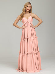 Amanda V-neck Empire Waist Prom Dress