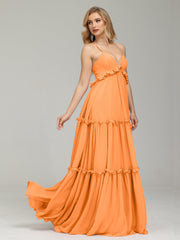 Amanda V-neck Empire Waist Prom Dress